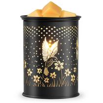Aquecedor de fusão de cera mocosa Hummingbird Design Black Metal