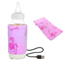 Aquecedor De Mamadeira Com Cabo USB Leite Bebê Azul E Rosa Portátil Para Viagens Western Aquecedor De Mamadeira Com Cabo USB Leite Bebê Azul E Rosa Portátil Para Viagens Western