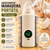 Aquecedor de Mamadeira Portátil Recarregável USB com Controle de Temperatura Display Digital Aquecedor de Mamadeira Portátil Recarregável USB com Controle de Temperatura Display Digital
