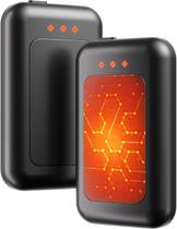 Aquecedor de mãos Jerritte Electric Recarregável 16 Horas, pacote com 2 unidades, preto