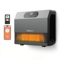 Aquecedor de Parede Brightown 1500W Inteligente com Controle Remoto Alexa Cinza