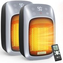 Aquecedor de Tomada de Parede Brightown 800W com Controle Remoto - Kit com 2 Unidades