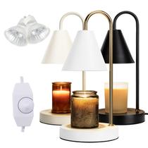 Aquecedor de velas Aimoptg Electric com luz regulável - branco