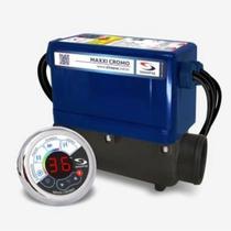 Aquecedor e Iluminação p/ Banheira e Spa Sinapse Maxxi Cromo 8000W, 220V, 1 Spot Cromado Aquecedor e Iluminação p/ Banheira e Spa Sinapse Maxxi Cromo 8000W, 220V, 1 Spot Cromado