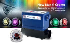 Aquecedor e Iluminação p/ Banheira e Spa Sinapse Maxxi Cromo 8000W, 220V, 4 Spots Cromados