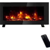 Aquecedor Elétrico Controle Lareira Virtual Chama 98X46X20Cm