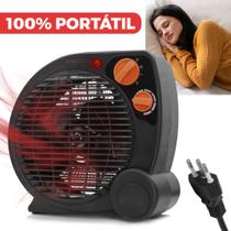 Aquecedor Elétrico Portátil Ventilador 4 Estágios 110v Com Alça Potente 1500w