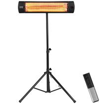 Aquecedor infravermelho VEVOR 1500W com controle remoto LED 34cm com suporte