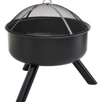 Aquecedor Lareira Externa Braseiro Lenha Aço 80X75Cm Preto