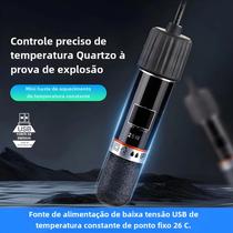 Aquecedor Mini Aquário USB 10W Termostato Submersível 26 graus C Temperatura Constante Para Tanque De