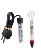 Aquecedor P/ Peixe Betta 2,5w Master + Termometro De Vidro