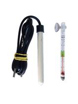 Aquecedor para peixe 100W + Termômetro Aquário 100 litros