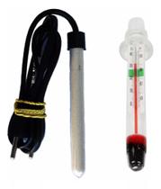 Aquecedor Para Peixe 10w + Termômetro Aquário Pequeno Aquecedor Para Peixe 10w + Termômetro Aquário Pequeno