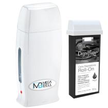 Aquecedor Profissional Bivolt + Cera Roll On Negra 100G