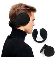 Aquecedor Protetor De Orelha/ouvido Térmico Earmuff Preto - anjo da mamãe