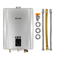 Aquecedor Rinnai 17 litros Prata E17 FEH GN (Digital) + Conjunto Ligação De 40Cm