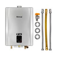 Aquecedor Rinnai 21 litros Prata E21 FEH GLP (Digital) + Conjunto Ligação de 40Cm