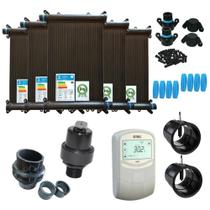 Aquecedor Solar Piscina Kit 7placas 2Mt+Controlador+Válvulas