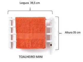 Aquecedor Toalhas Térmico Branco Mini Pequeno 110v Direito