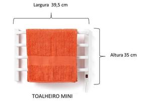 Aquecedor Toalhas Térmico Branco Mini Pequeno 110v Esquerdo - Flape