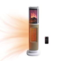 Aquecedor Torre Comfort Zone 25" 1500W com Efeito Chama 3D Aquecedor Torre Comfort Zone 25" 1500W com Efeito Chama 3D
