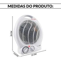 Aquecedor Ventilador Ambiente Elétrico 1500W Resistência Portátil Doméstico 110V Importway Iwele049