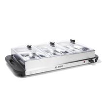 Aquecedores de alimentos ALPHA LIVING 3x2,5 L para festas com temperatura Controle Aquecedores de alimentos ALPHA LIVING 3x2,5 L para festas com temperatura Controle