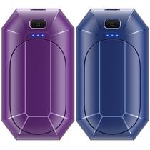 Aquecedores de mãos Dnaleao Recarregáveis 4000mAh, pacote com 2 unidades, roxo e azul Aquecedores de mãos Dnaleao Recarregáveis 4000mAh, pacote com 2 unidades, roxo e azul