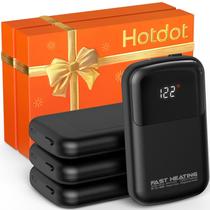 Aquecedores de mãos Hotdot AI recarregáveis, pacote com 4, caixa de presente preta