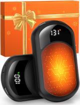 Aquecedores de mãos recarregáveis Hotdot, pacote com 2 unidades, com tela LED preta Aquecedores de mãos recarregáveis Hotdot, pacote com 2 unidades, com tela LED preta