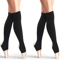 Aquecedores de pernas com estribo SATINIOR Straight Over the Knee x2