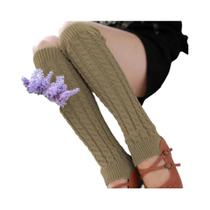 Aquecedores De Pernas Femininos De Cânhamo Com Estampa Floral, Para Outono Inverno, Com Proteção