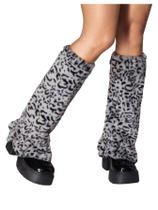 Aquecedores de pernas RoseSeek Leopard Print Fuzzy Multicolor Cinza Aquecedores de pernas RoseSeek Leopard Print Fuzzy Multicolor Cinza