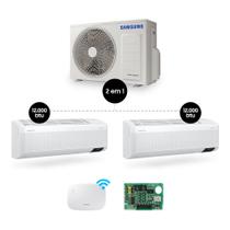 Ar Condicionado BiSplit Samsung WindFree 18.000 BTUs Hi Wall 2x12.000 Quente Frio com WiFi Ar Condicionado BiSplit Samsung WindFree 18.000 BTUs Hi Wall 2x12.000 Quente Frio com WiFi