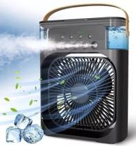 Ar Condicionado Mini Portátil Com Ventilador Umidificador Climatizador Com Luz De LED - Air Cooler Fan