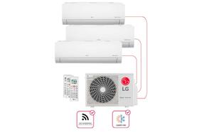 Ar condicionado Multi Split Inverter 3 ambientes (Hiwall 1X 9.000BTUS, 2X12.000BTUS) Quente/Frio WiFi integrado 220V Ar condicionado Multi Split Inverter 3 ambientes (Hiwall 1X 9.000BTUS, 2X12.000BTUS) Quente/Frio WiFi integrado 220V