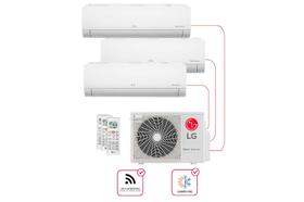 Ar condicionado Multi Split Inverter 3 ambientes (Hiwall 2X 9.000BTUS, 1X12.000BTUS) Quente/Frio WiFi integrado 220V