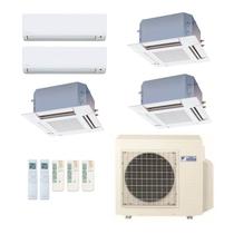 Ar-Condicionado Multi Split Inverter Daikin 38.000 (2x Evap HW 12.000 + 2x Evap Cassete 4 Vias 9.000 + 1x Evap Cassete 4 Vias 18.000) Quente/Frio 220V