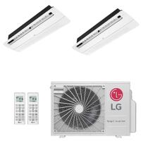 Ar-Condicionado Multi Split Inverter LG 18.000 (2x Evap Cassete 1 Via 9.000) Quente/Frio 220V