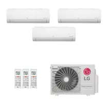 Ar-Condicionado Multi Split Inverter LG 24.000 (2x Evap HW 9.000 + 1x Evap HW 12.000) Só Frio 220V