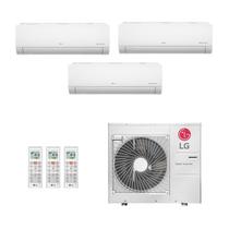 Ar-Condicionado Multi Split Inverter LG 30.000 (2x Evap HW 9.000 + 1x Evap HW 12.000) Quente/Frio 220V
