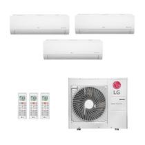 Ar-Condicionado Multi Split Inverter LG 30.000 (2x Evap HW 9.000 + 1x Evap HW 12.000) Quente/Frio 220V