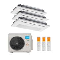Ar Condicionado Multi Split Inverter Midea 27.000 Btus (3x Evap Cassete 1 Via 12.000) Quente e Frio 220v