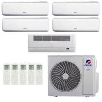 Ar-Condicionado Multi Split Inverter R-32 Gree 42.000 (4x Evap HW 9.000 + 1x Evap Cassete 1 Via 18.000) Quente/Frio 220V