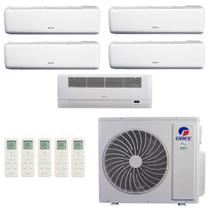 Ar-Condicionado Multi Split Inverter R-32 Gree 48.000 (2x Evap HW 9.000 + 2x Evap HW 12.000 + 1x Evap Cassete 1 Via 22.000) Quente/Frio 220V