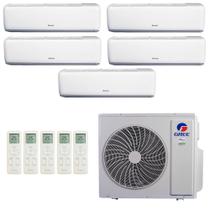 Ar-Condicionado Multi Split Inverter R-32 Gree 48.000 (2x Evap HW 9.000 + 2x Evap HW 12.000 + 1x Evap HW 24.000) Quente/Frio 220V