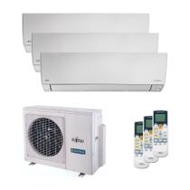 Ar Condicionado Tri Split Fujitsu Airstage Premium Inverter 24.000 Btus (2x Hi Wall 9.000 Btus + Hi Wall 18.000 Btus) Quente e Frio 220v