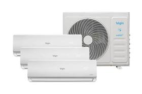 Ar Condicionado Tri Split Total Inverter Plus Wi-Fi Elgin 30.000 Btu (2xEvap 9.000 + 1xEvap 12.000) QF 220v R32