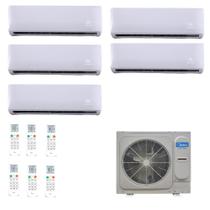 Ar Condicionado VRF/Multi Split Inverter Midea Atom 48.000 BTUs (1x 12000 HW + 4x 9000 HW ) Quente Frio - 220V