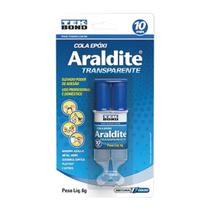 Araldite Epóxi Transparente 6g com Aplicador Resina Epóxi Azulejos, Madeira, Vidro, Concreto 70C